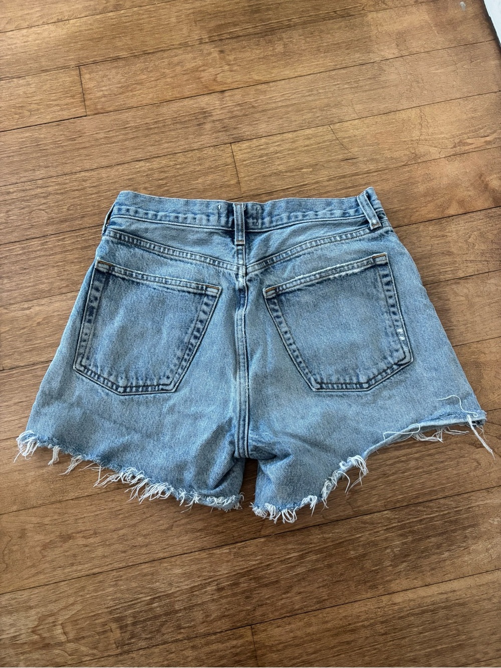 Agolde Parker Long Raw-Hem Denim Shorts - Picture 3 of 5
